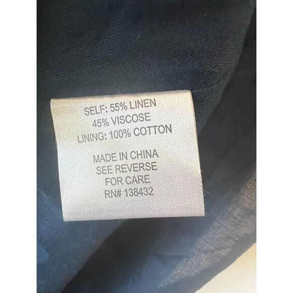 NWT! ModCloth Vintage Inspired Navy Blue Open Back Cross Strap Linen Dress Size - Picture 6 of 8